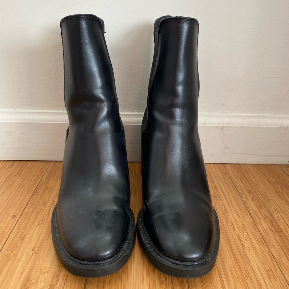 ZARA Faux Leather Booties - Picture 2 of 5